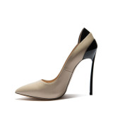 Arden Furtado spring autumn slip on fashion stilettos high heels metal heels big size party shoes slip on pumps woman shoes