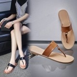 Arden Furtado 2018 summer flat genuine leather flip-flops fashion slides shoes for woman ladies big size shoes casual slippers