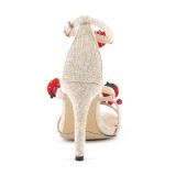 Arden Furtado summer high heels 9cm platform strawberry fashion ankle strap sandals shoes woman girls students size 33 40