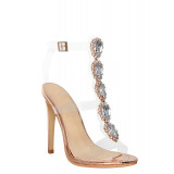 Arden Furtado new summer pvc high heels 12cm party shoes fashion crystal sandals elegant woman clear shoes women T-strap