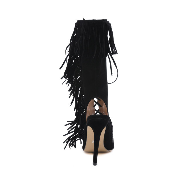 high heels with tassels
