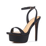 Arden Furtado summer extreme high heels 13cm stilettos ankle strap genuine leather platform sandals shoes for woman ladies