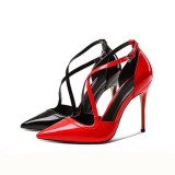 Arden Furtado summer high heels 11cm stilettos buckle strap pointed toe sexy red fashion sandals ladies red party shoes