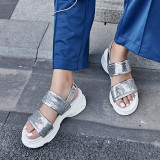 Arden Furtado summer 2019 fashion trend women's shoes pure color classics concise leisure leather sandals narrow band