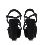 Arden Furtado summer 2019 fashion trend women's shoes pure color waterproof concise sandals mature narrow band  sexy elegant