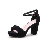Arden Furtado summer 2019 fashion trend women's shoes chunky heels elegant  waterproof mature narrow band office lady