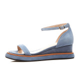 Arden Furtado summer 2019 fashion trend women's shoes   sexy elegant pure color apricot light blue sandals matte big size 40 narrow band