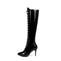 winter knee high boots shoes for woman big size small size stilettos heels 8cm boots can customize the shaft size or the tube height
