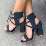 2018 summer chunky heels fashion sandals shoes for woman ankle strap woman ladies small size shoes