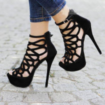 2018 stilettos high heels fashion gladiator sandals summer boots sexy platform big size ladies shoes