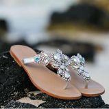 2018 summer flip-flops crystal rhinestone slides ladies flat slippers woman sandals