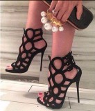 2018 stilettos high heels 12cm fashion gladiator sandals summer boots sexy platform big size ladies shoes
