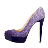 platform pumps stilettos high heels 14cm gold wedding shoes woman sequins glitter party shoes