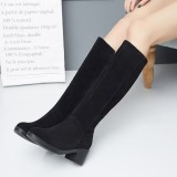 Arden Furtado fashion women's shoes in winter 2019 pointed toe stilettos heels zipper sexy knee high boots elegant ladies boots concise mature office lady