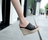 Arden Furtado Summer Fashion Trend Women's Shoes  wedges platform slippers peep toe slides