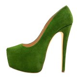 2018 autumn slip on round toe sexy high heels 16cm stilettos platform green red purple royalblue white wedding party shoes big size