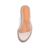 summer casual clear pvc open toe slipper fashion flat slides woman home slippers ladies