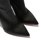 Arden Furtado autumn pointed toe over the knee boots fahsion shoes woman ladies slip on stilettos Fuchsia Stretch boots