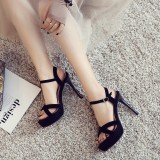 summer platform evening party shoes ladies cage sandals peep toe stilettos fashion extreme high heels 11cm
