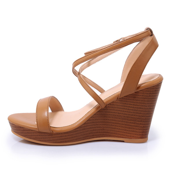 Arden Furtado 2018 summer high heels platform peep toe wedges sandals