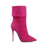 2018 winter autumn ankle boots shoes for woman slip on high heels 12cm Turned-over Edge stilettos boots