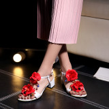 Arden Furtado 2018 chunky heels  peep toe sandals