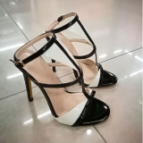 summer stilettos high heels 12cm sexy evening party shoes for woman sexy open toe T-strap sandals