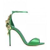 stilettos high heels 11cm green crystal flowers ankle strap sandals shoes for woman sexy cover heels peep toe