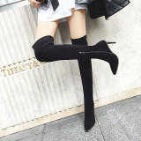 spring autumn sexy high heels fashion woman's shoes over the knee Stretch boots stilettos rivets thigh boots
