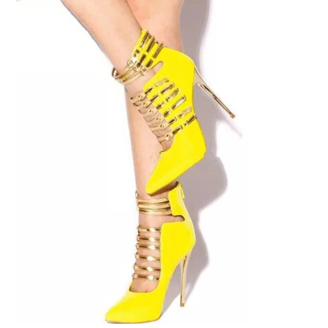 yellow evening shoes
