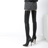 over the knee boots stilettos high heels 12cm Stretch boots fashion thigh high boots big size female shoes ladies
