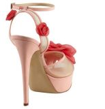 2018 summer high heels 15cm stilettos peep toe mesh platform flowers sandals bridesmaid shoes