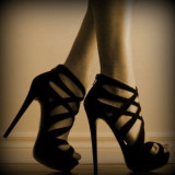 black suede platform sexy extreme high heels 15cm stiletttos evening cage sandals women's shoes female