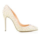 stilettos high heels 12cm rivets pumps sexy party shoes ladies evening women's shoes wedding shoes