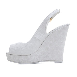 summer high heels 12CM platform peep toe wedges sing back strap sandals party bridesmaid shoes woman wedding shoes