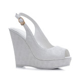 summer high heels 12CM platform peep toe wedges sing back strap sandals party bridesmaid shoes woman wedding shoes