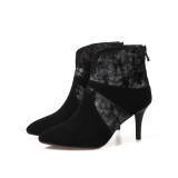 Arden Furtado 2018 spring autumn pointed toe ankle boots stilettos woman shoes ladies fashion shoes