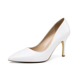 Arden Furtado 2018 spring autumn pointed toe stilettos heels 8cm office lady black grey white pumps genuine leather woman shoes ladies