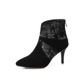 Arden Furtado 2018 spring autumn pointed toe ankle boots stilettos woman shoes ladies fashion shoes