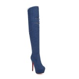 Arden Furtado 2018 spring autumn zipper sexy stilettos party shoes ladies slip on pointed toe  over the knee high boots