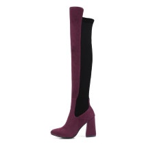 Arden Furtado 2018 spring autumn pointed toe over the knee high boots chunky heels boots