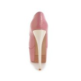 2018 autumn platform extreme high heels 16cm stilettos round toe pink nude black wedding shoes small size 32 31