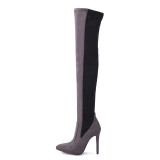 Arden Furtado 2018 spring autumn sexy stilettos party shoes ladies  pointed toe  over the knee high boots