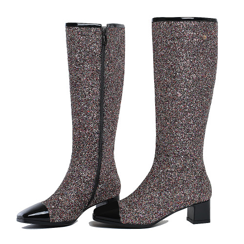 Us 58 Bling Bling Knee High Boots Women S Shoes Big Size 43