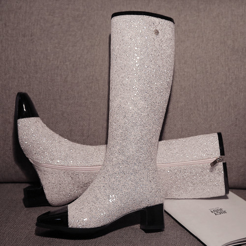 Us 58 Bling Bling Knee High Boots Women S Shoes Big Size 43