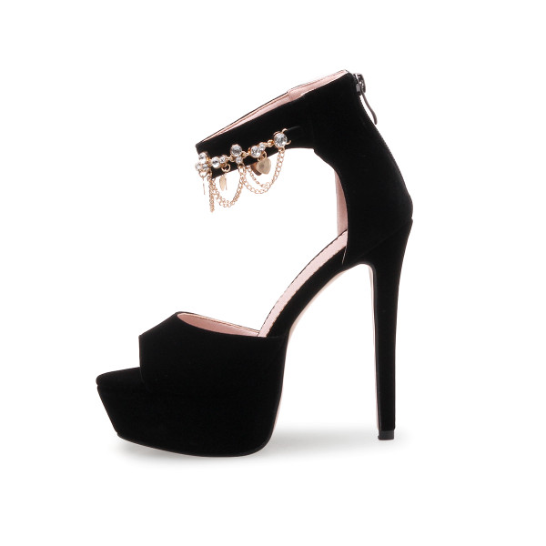 Arden Furtado summer sexy stilettos high heels 14cm party shoes ladies peep toe ankle strappy crystal rhinestone sandals