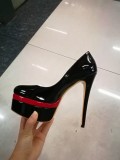 Spring autumn extreme high heels 16cm stilettos platform round toe nude grey red women's shoes