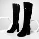 Arden Furtado 2018 spring autumn zipper chunky heels boots party shoes ladies  pointed toe