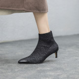 Arden Furtado 2018 spring autumn  pointed toe ankle boots