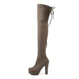 Arden Furtado 2018 spring autumn chunky heels boots round toe woman shoes ladies